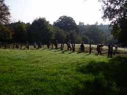 In Pixwaag auf historischem Wege: der Eisenstraße.