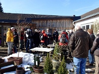 GTW-180218 mar 001  Eintreffen der Wanderer am Hof-Café in Wermelskirchen-Dhünn ...