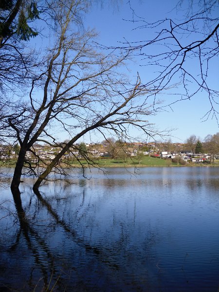 Blick von Käfernberg auf die Gaststätte Beverblick