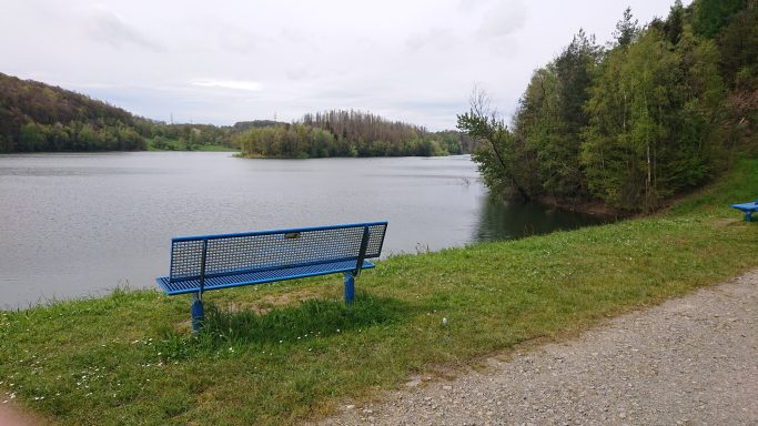 Auf dem Damm der Wiebachvorsperre Auf dem Damm der Wiebachvorsperre