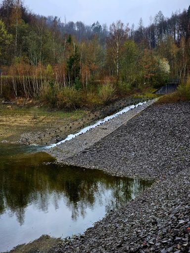 Am Einlauf der Kleinen Dhünn in die Vorsperre Kleine Dhünn