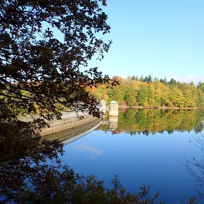 Damm der Neyetalsperre