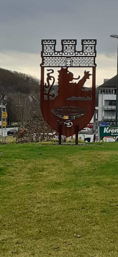 Das Hückeswagener Wappen am Großen Kreisel